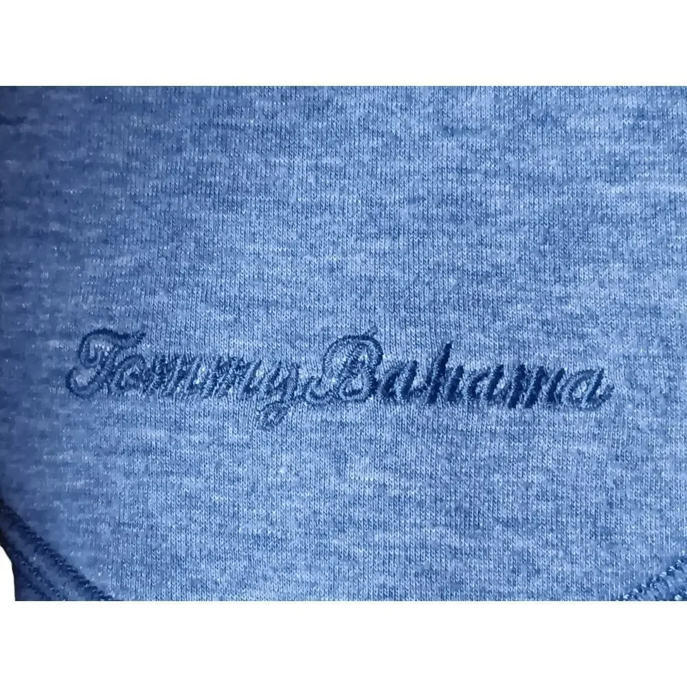 Tommy Bahama Blue Quarter Zip Sweater Dress Long Sleeve Pullover Knit M/L